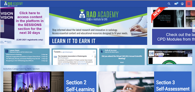 RAD Academy dashboard