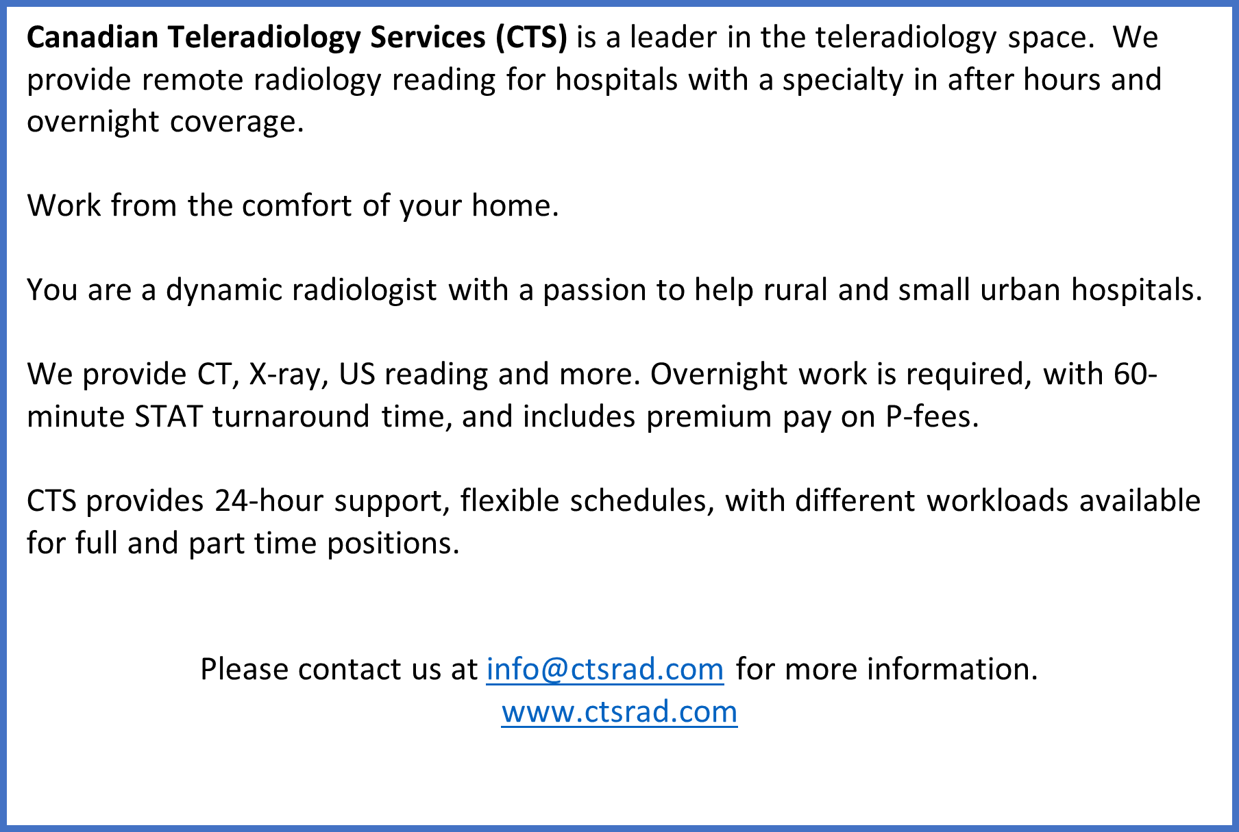 Canadian Teleradiology Services (cts) Archives - Car - Canadian 