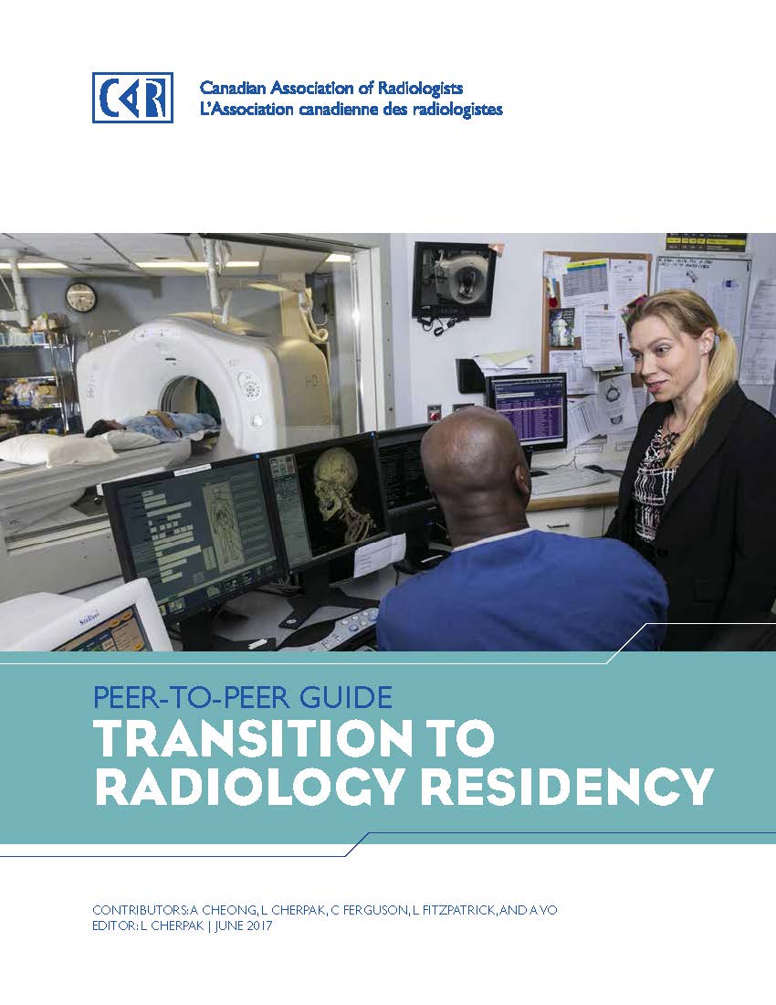 Transition to Radiology CAR Canadian Association of Radiologists